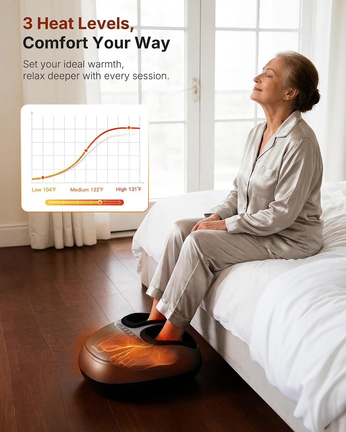 KNQZE Shiatsu Foot Massager with Heat, Compression, Deep Kneading Foot Massage for Plantar Fasciitis Relief, Remote Control, Multi Massage Modes, Auto Shut-Off Timer, FSA Eligible, Gifts for Women Men