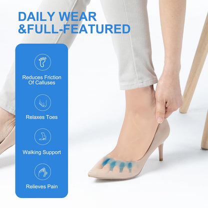 White Gel Toe Separators for Bunions and Hammertoes – 1 Pairs