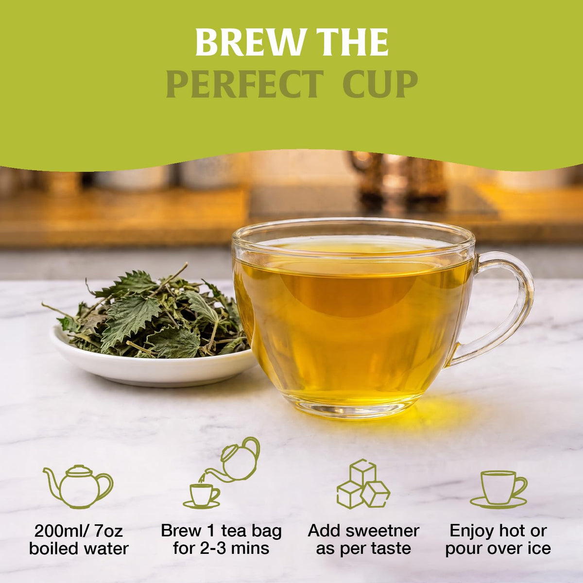 HANDPICK Nettle Leaf Tea (40 Tea Bags) 100% Pure Leaf Tea, No Additives