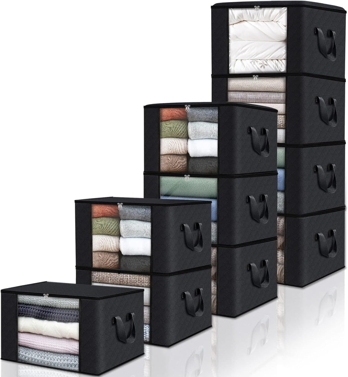 Fab totes Storage Bags for Clothes Blanket Storage Bins with Lids