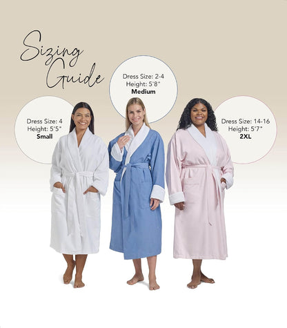 Women's Microfiber Robe by BOCA, Luxury Hotel Bathrobe, Generous Sizing
