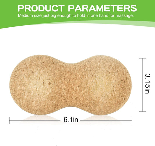 Cork Massage Ball Peanut Massage Ball for Physical Therapy Relaxer