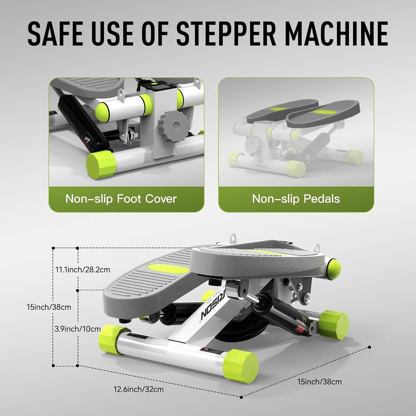 HARISON Mini Steppers for Exercise, Stair Stepper with LCD Monitor 330LBS Capacity, Portable Under Desk Stepper for Home Workout