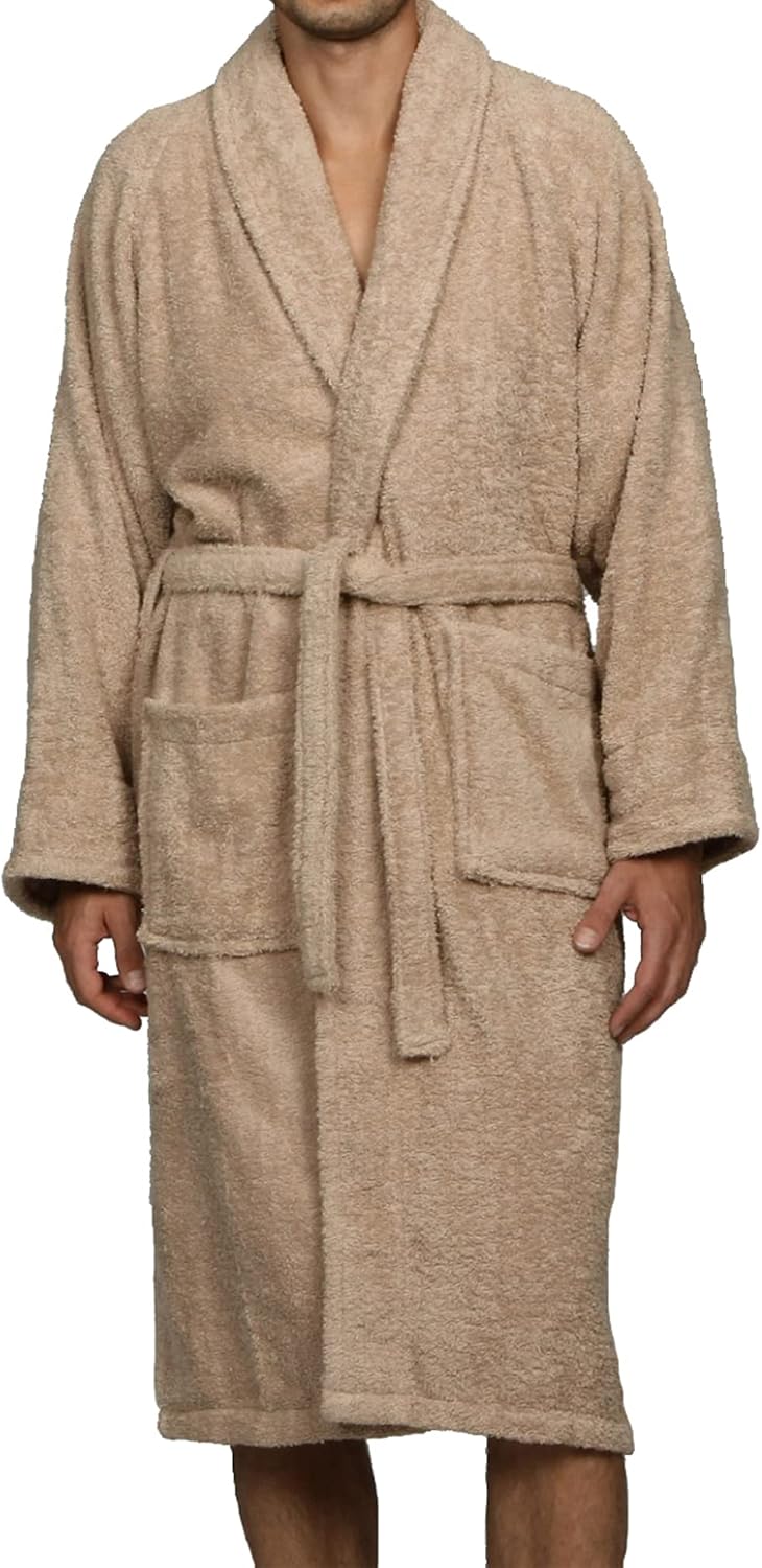 Cotton Unisex Terry Robe, Soft And Absorbent Robes For Men And Women, Bathroom Accessories