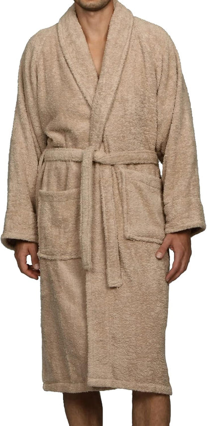 Cotton Unisex Terry Robe, Soft And Absorbent Robes For Men And Women, Bathroom Accessories