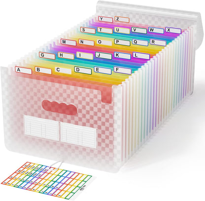 ABC life 26 Pockets Accordion File Organizer, Expanding File Folders