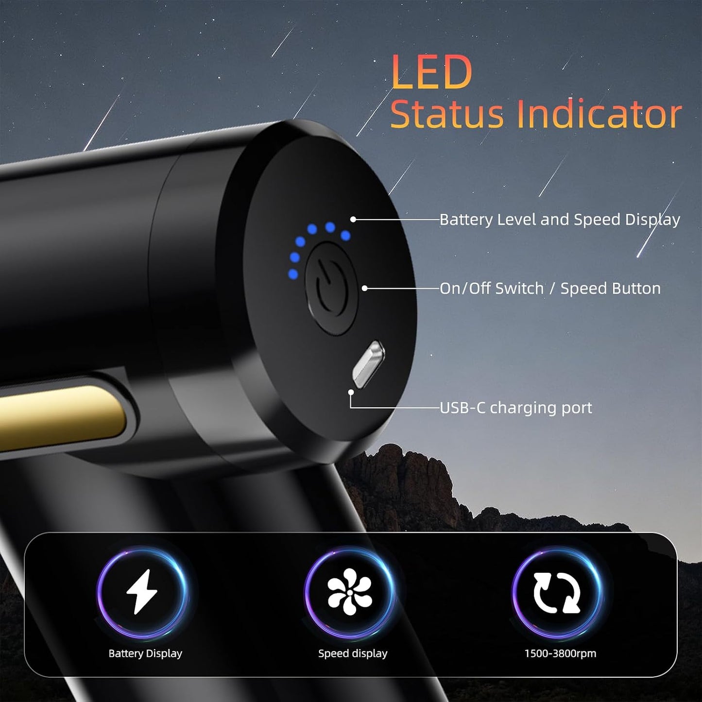 Massage Gun, Electric Massager, Suitable for Whole Body to Relieve Fatigue, Replaceable Massage Head Impact Massager, The Best Choice for Gift Giving (Black-720)