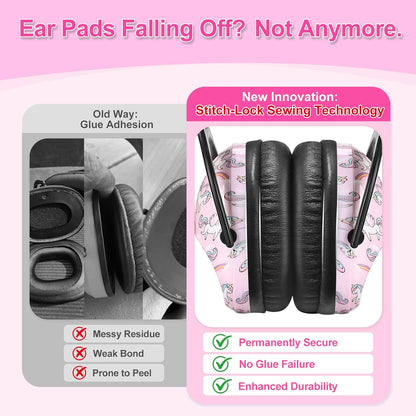 ZOHAN EM030 Kids Ear Protection, Noise Cancelling Headphones Ear Muffs for Autism Sensory, Safety Noise Reduction Hearing Protection for Monster Truck/Concerts/Fireworks/Air Shows