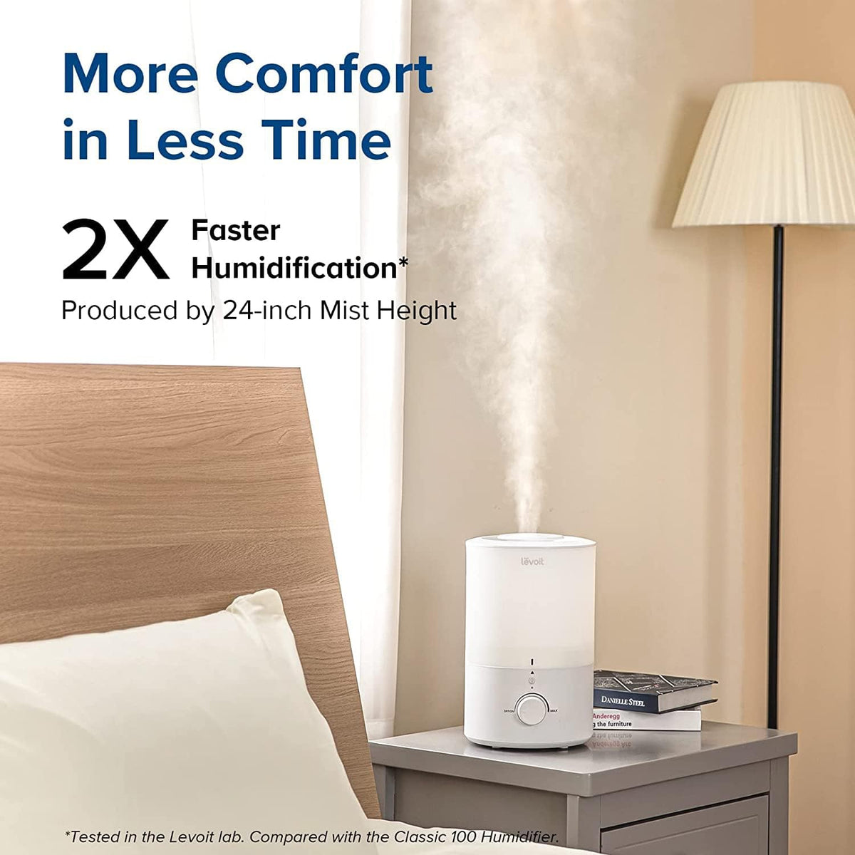 Levoit Humidifiers for Bedroom, Smart Warm and Cool Mist, Symptom Relief