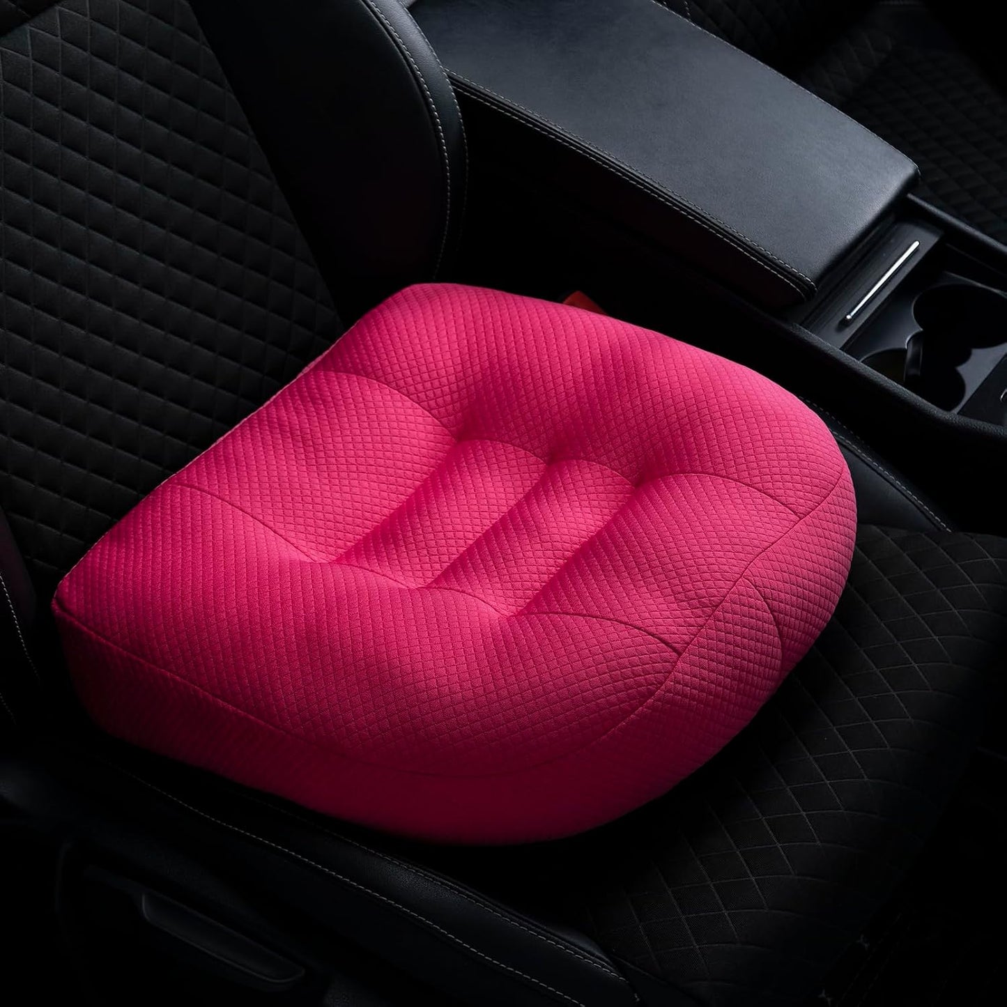 WSGJHB Car Booster Seat Cushion Posture Cushion for Long Sitting | Portable Breathable Mesh, Effectively Increase The Field of View Ideal for Office, Home, Car Angle Lift Seat Cushions,Black