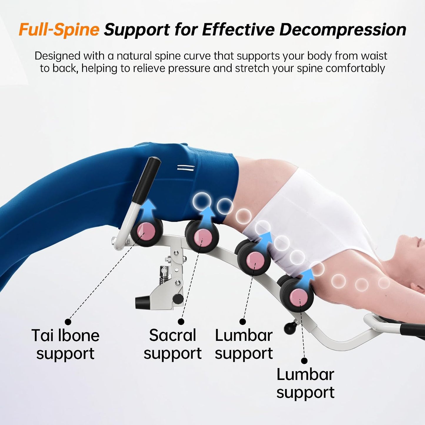 seanleecore Inversion Table for Back Pain Relief - 350lbs Capacity, Improve Posture and Spinal Health - Ideal for Home and Gym Use