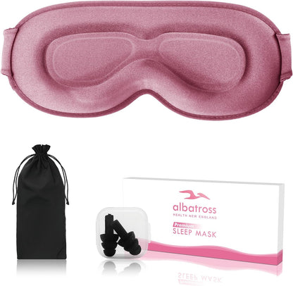 Sleep Eye Mask for Men Women, Lash Extensions 3D Sleeping Mask, Travel Blackout Night Blindfold Eye Shade Cover with Adjustable Strap (Black)