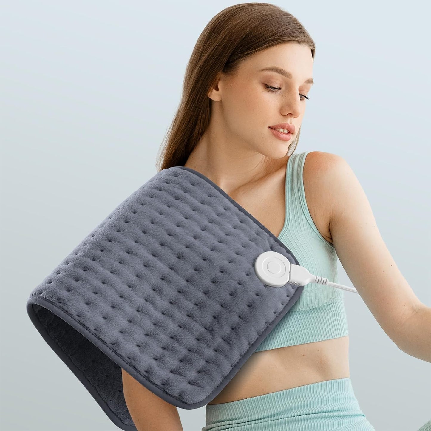 VALGELUIK Heating Pad for Back, Neck & Shoulder Pain Relief – 12"x24" Electric Heat Pad, Auto-Off, Machine Washable, Moist/Dry Heat Options – Thoughtful Mother's Day Gifts for Mom, Dad, Women & Men