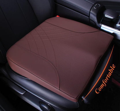 kingphenix Premium Car Seat Cushion, Memory Foam Driver Seat Cushion to Improve Driving View- Coccyx & Lower Back Pain Relief - Seat Cushion for Car, Truck, Office Chair (Leather Black)