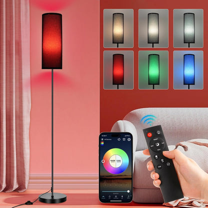 FRIDEKO HOME Floor Lamp, 9W 800LM Color Changing Smart Lamp with Music Sync, App & Remote Control, Adjustable Brightness & Color Temperature Standing Light for Living Room Bedroom Gaming, Beige Shade