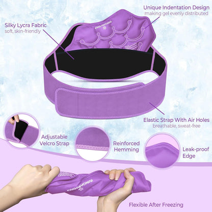 KingPavonini Extra Large Ice Pack for Back Pain Relief with Extension Strap, 2 Pack Reusable Lower Back Gel Ice Pack Wrap for Lumbar Surgery, Sciatica, Herniated Disc, Coccyx Pain, Cold/Hot Therapy