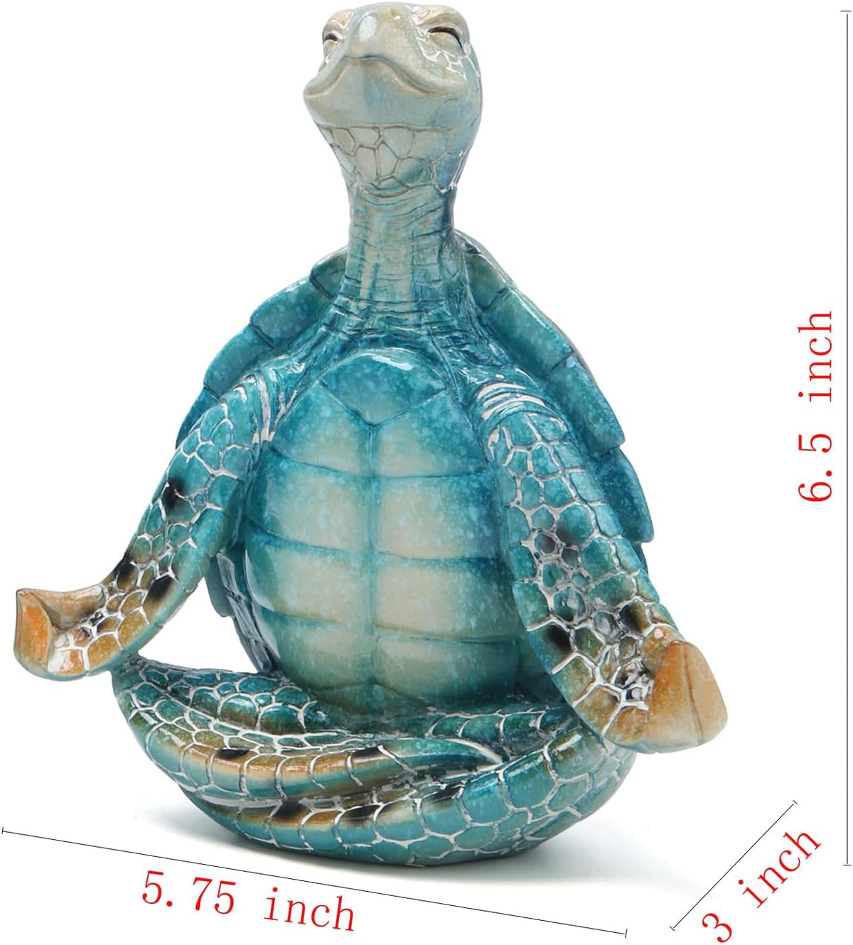 Hodao 2PCS Sea Turtle Meditation Yoga Figurines, Coastal Beach Decor