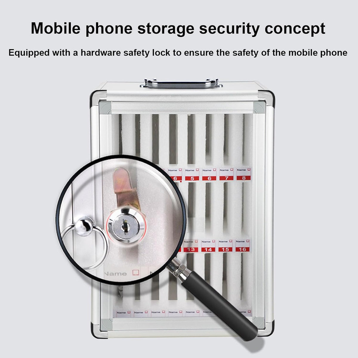 Wall-Mounted Mobile Phone Charging Station & Storage Cabinet with 12 Slots - nize & Charge Multiple Devices - Ideal for Offices Schools and Homes,