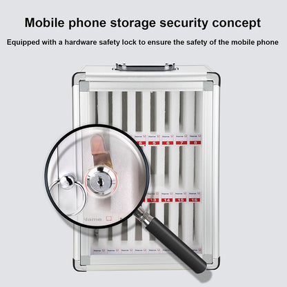 Wall-Mounted Mobile Phone Charging Station & Storage Cabinet with 12 Slots - nize & Charge Multiple Devices - Ideal for Offices Schools and Homes,