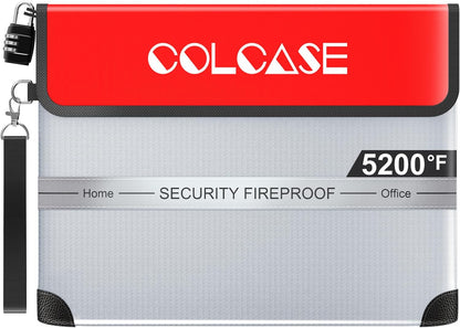 COLCASE Fireproof Document Bag 5200℉ Heat Insulated Waterproof Fireproof