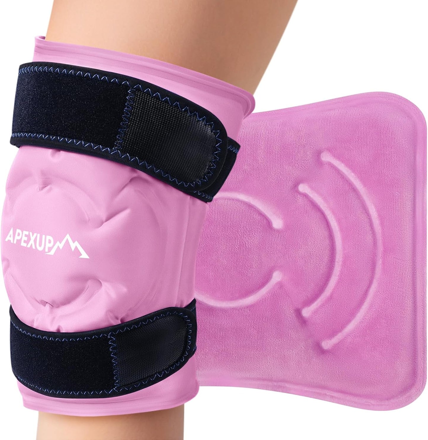 APEXUP Ice Pack for Knee Pain Relief, Large Reusable Wrap After Surgery, Flexible Gel Cold Pack for Injuries, Pain Relief for Back, Shoulder, Elbow, Ankle and Leg (Blue, L, 1PK)