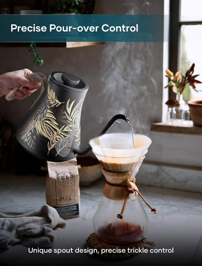 INTASTING Gooseneck Electric Kettle with ±1℉ Temperature Control 0.9 Liter