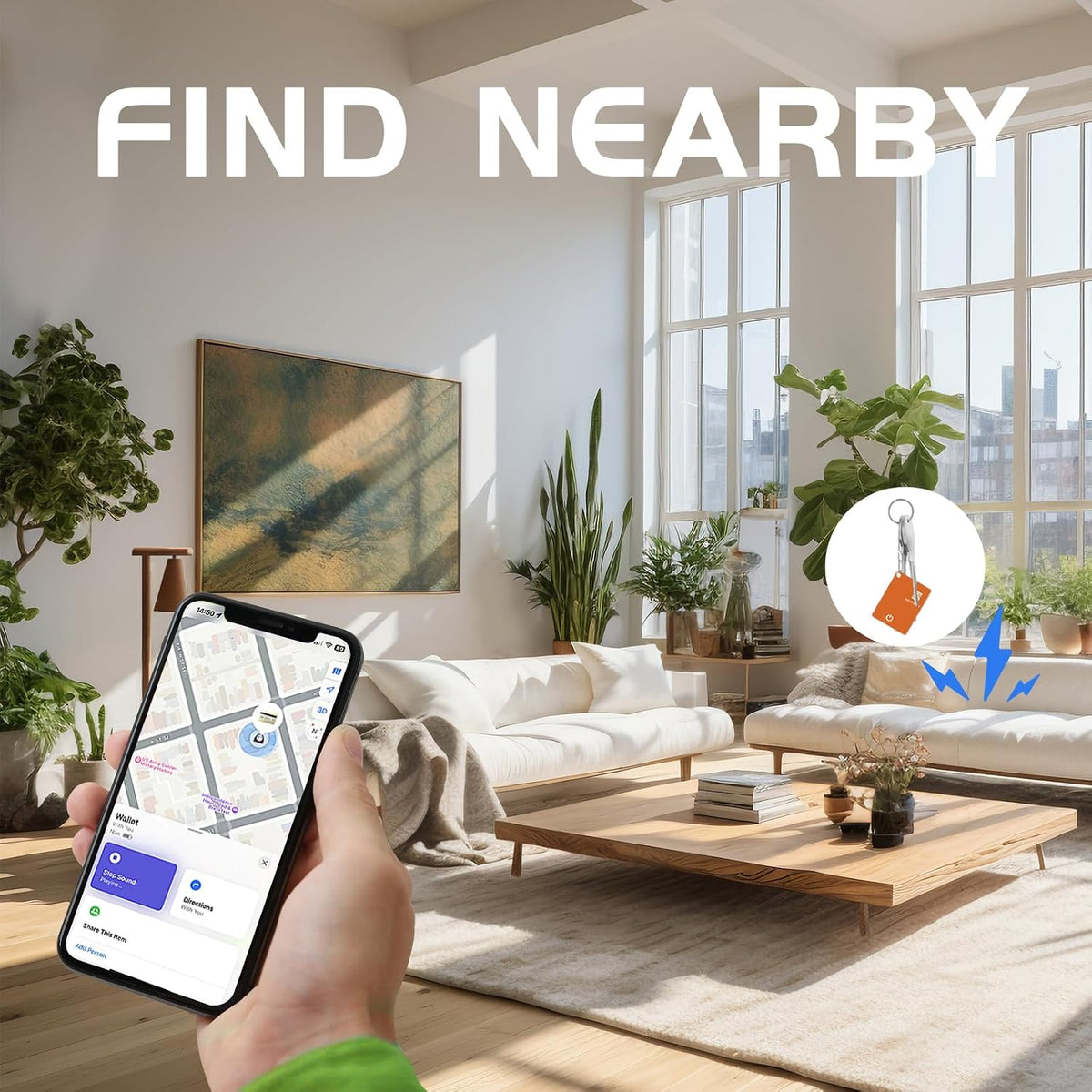 SEINXON Wallet Tracker (iOS Only) IP68 Thin Item Finder Card Luggage Located Bluetooth Works with Apple Find My APP & Network - Magnetic Charger (Slim)