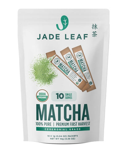 Jade Leaf Matcha Organic Ceremonial Grade Barista Blend Matcha Powder - 100% Pure Japanese Premium First Harvest Green Tea for Lattes from Uji and Kagoshima, 30g / 1.06 Ounce (Pack of 1)