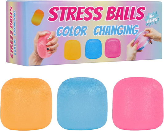 5PACK Stress Balls for Adults Size 2.36 inches, Squishy Balls for Adults Stress Relief, Squishies Ball Sticky Balls, Squeeze Balls Colorful Balls