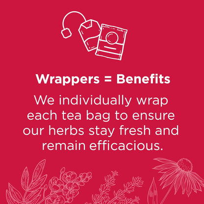 Traditional Medicinals Organic, Throat Coat Tea, Original with Slippery Elm - Supports Throat Health - Kosher, Non-GMO, Caffeine-Free, Compostable - 48 Tea Bags