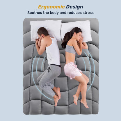 Unikome Ultra Soft Waterproof Mattress Pad King, Cooling Mattress Protector for Hot Sleepers, 5-Layers Noiseless Washable Mattress Cover with 8"-21" Deep Pocket (Light Blue, 78x80)