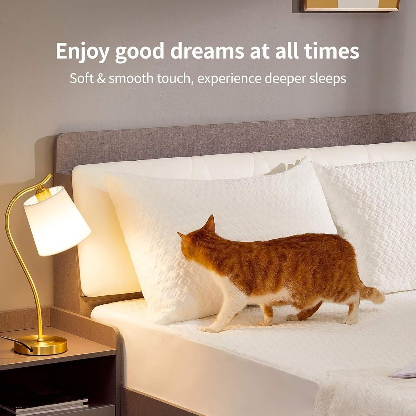 CoolShields Pillow Protector (2 Pack) Standard – Waterproof Zippered Pillow Covers, Hypoallergenic, Premium Pillowcase Encasement for Better Sleep