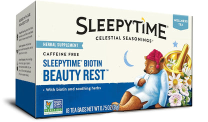 Celestial Seasonings Sleepytime Tea Plus Melatonin, Caffeine Free, Celestial Seasonings Herbal Tea, 18 Bag Box