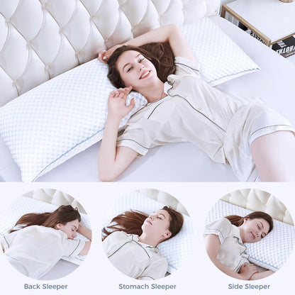 OSBED Shredded Memory Foam Pillows Queen Size Set of 2