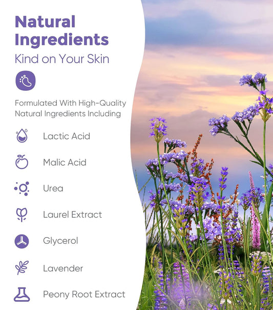 Foot Peel Mask, Lavender Foot Mask Natural Exfoliator for Dry Dead Skin, Callus, Peeling Foot Mask Repairs Heels & Removes Cracked Feet & Rough Heels Enjoy Baby Soft Smooth Feet