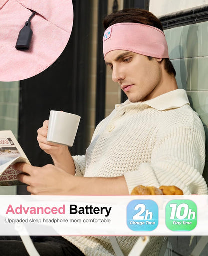 Perytong Sleep Headphones Wireless, Bluetooth Sports Headband Headphones with Ultra-Thin HD Stereo Speakers Perfect for Sleeping,Workout,Jogging,Yoga,Insomnia, Air Travel, Meditation (Grey)