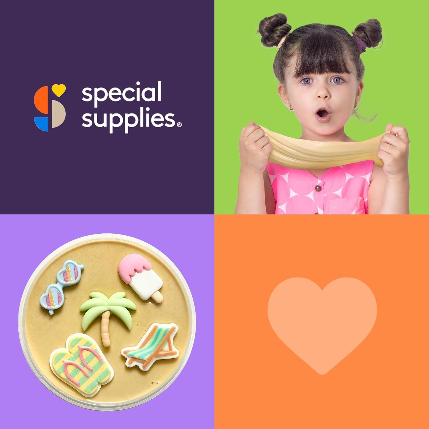 Special Supplies Sensory Therapy Putty for Kids and Adults with Cute Charms, Resistive Hand Exercise Stress Relief Therapy Putty (Farm)