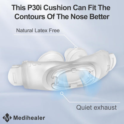 2 Packs Replacement P30i Pillow Cushion(M) for Airfit P30i| Including 2 Pcs Cushion for P30i,Washable and Reusable&Comfortable and Super Soft, Great-Value Supplies by Medihealer