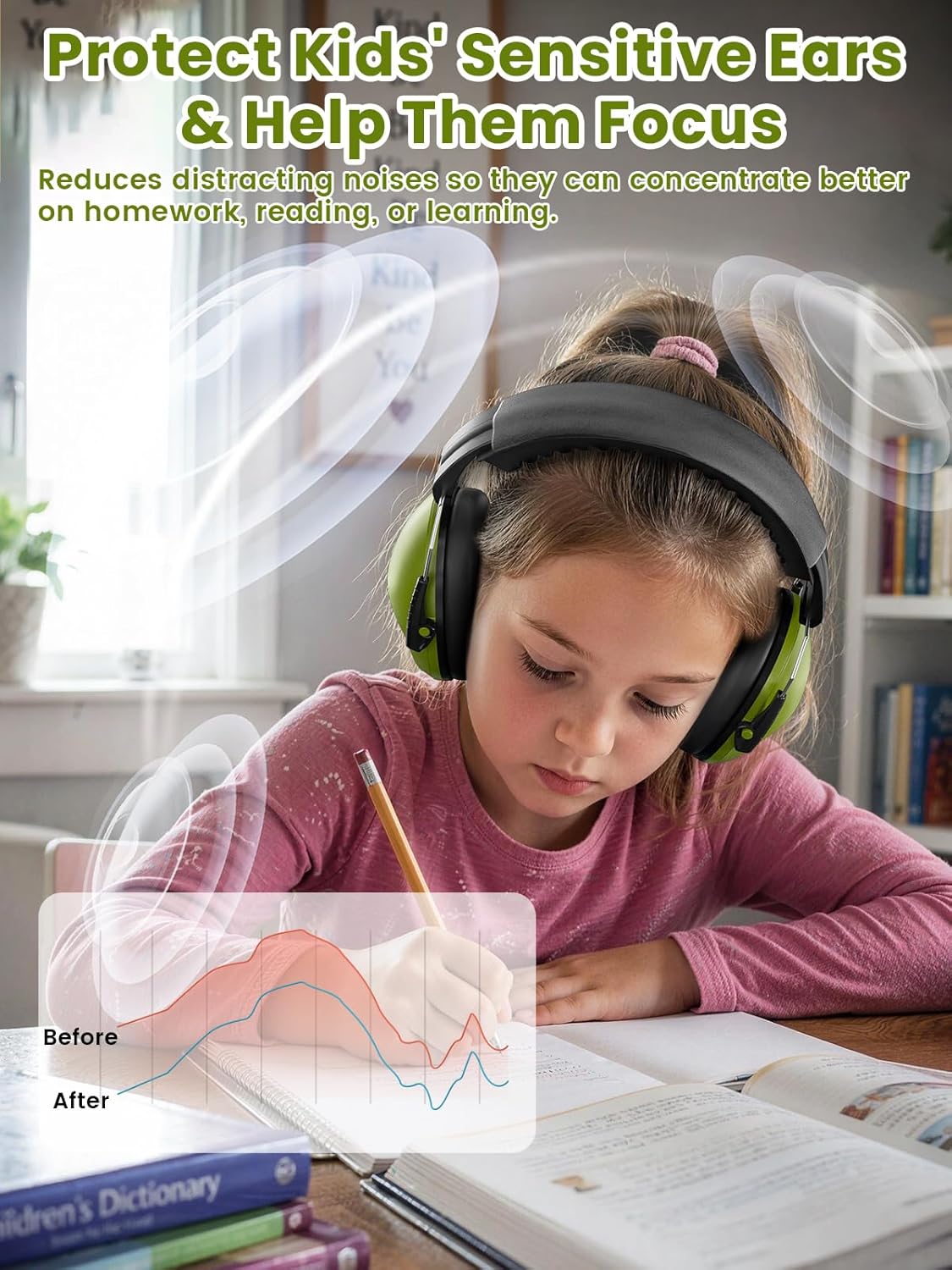 Dr.meter Ear Muffs for Noise Reduction: 27.4SNR Noise Cancelling Headphones for Kids Adults, EM100 Adjustable Hearing Protection Earmuffs for Monster Jam, Autism Sensory, Concerts, Fireworks