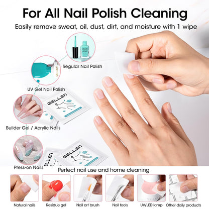 Gellen Nail Care Kit Manicure Tools Kit: Nail Strengthener and 2Pcs Nail File & Buffer 100/180, Cuticle Pusher Pen, Cuticle Oil & Remover, Fork | Nail Clipper & Brush