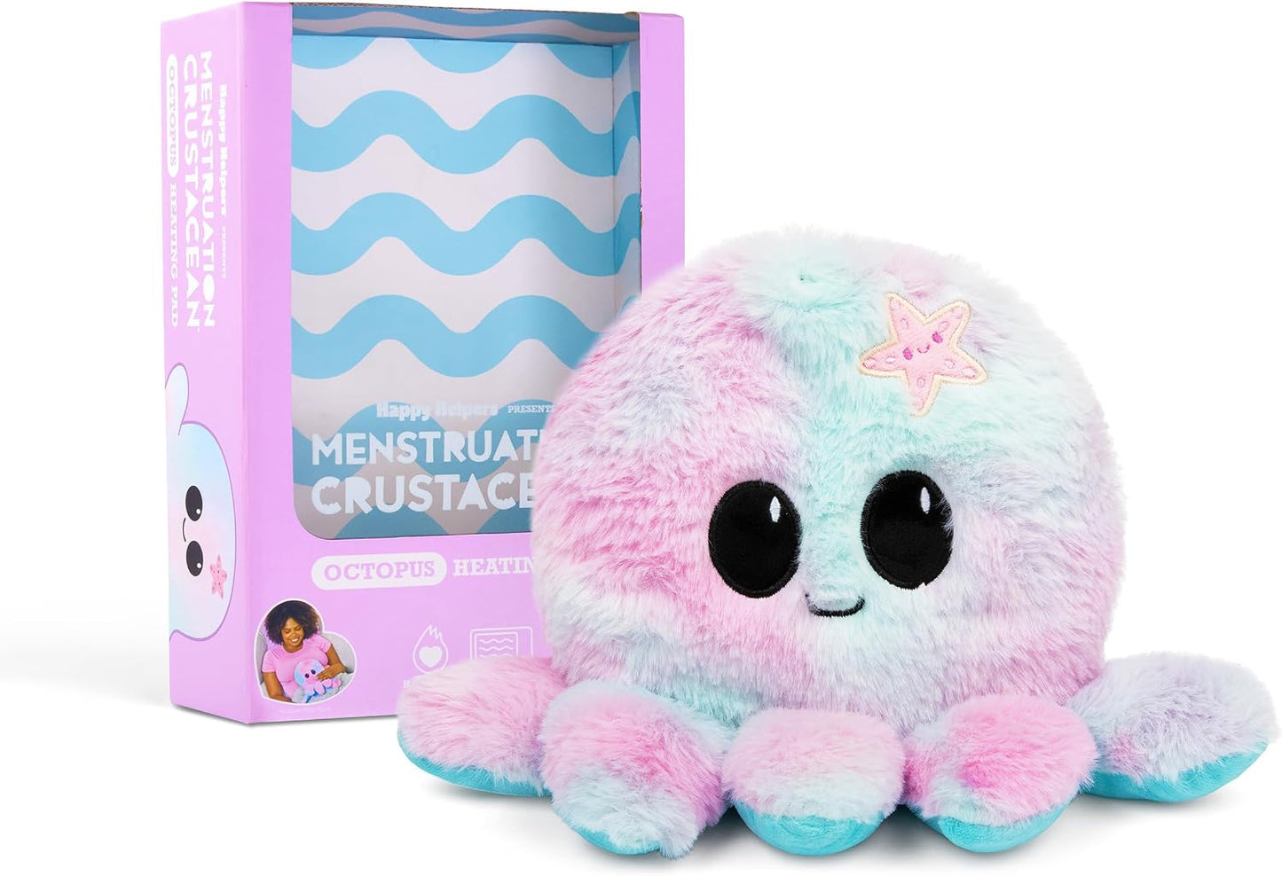 Menstruation Crustacean Lobster by Relatable, Microwavable Heating Pad for Period Cramps, Cuddly Plushies, Great Gift Ideas for Loved Ones of All Ages, Includes 1 Lavender Scented Heating Pad Plushy