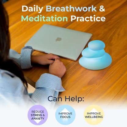 Mindsight 'Original Breathing Buddha' Guided Visual Meditation | 3 Modes to Slow Your Breathing & Calm Your Mind | Stress & Anxiety Relief | Wellness Gift | Adults, Kids, Classrooms | USB Rechargeable