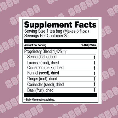 Hyleys Colon Cleanse Tea, Acai Berry Flavor, 100% Natural, 25 Tea Bags