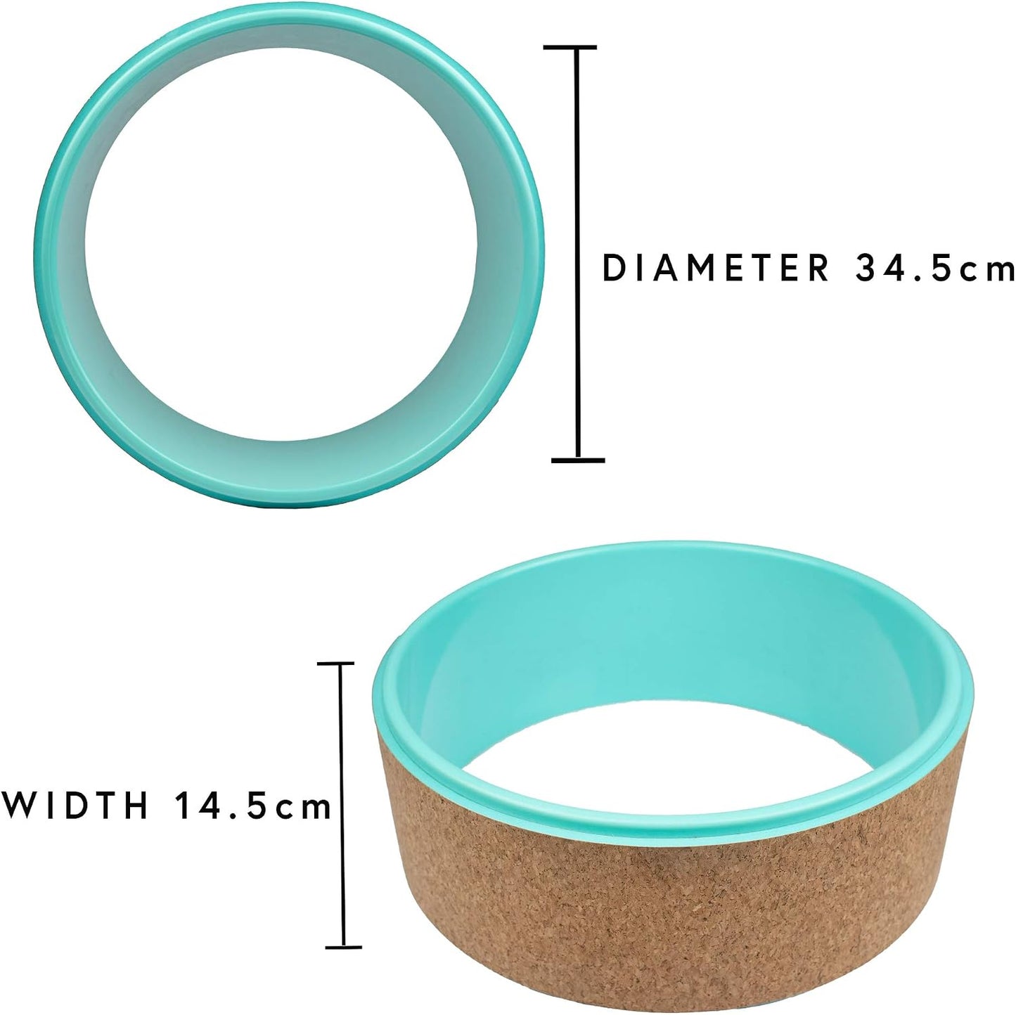 Myga Yoga Wheel,Exercise Prop for Back Pain, Yoga Poses, Pilates, Stretches, Backbend Inversions and Bridge Position,Improves Flexibility, Balance and Core Strength