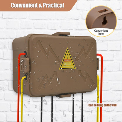 Hrensaw Large Outdoor Electrical Box Waterproof(12.5x8.5x5inch),IP54 Waterproof Outdoor Outlet Covers,Weatherproof Extension Cord Covers Protect Outlet,Plug,Timer,Power Strip,Holiday Light,Black