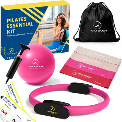 ProBody Pilates Kit — 14 Inch Ring, 9 Inch Ball, 4 Bands & Pump