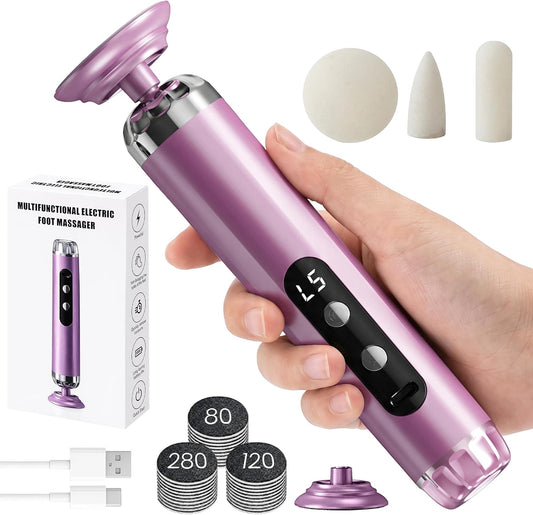 Electric Callus Remover for Feet, Cordless Foot Sander with 5 Speeds