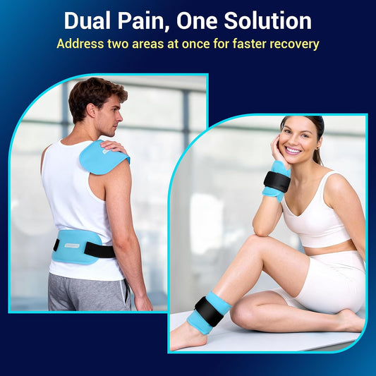 Comfytemp Gel Ice Packs for Injuries Reusable, Hot Cold Compress Ice Packs