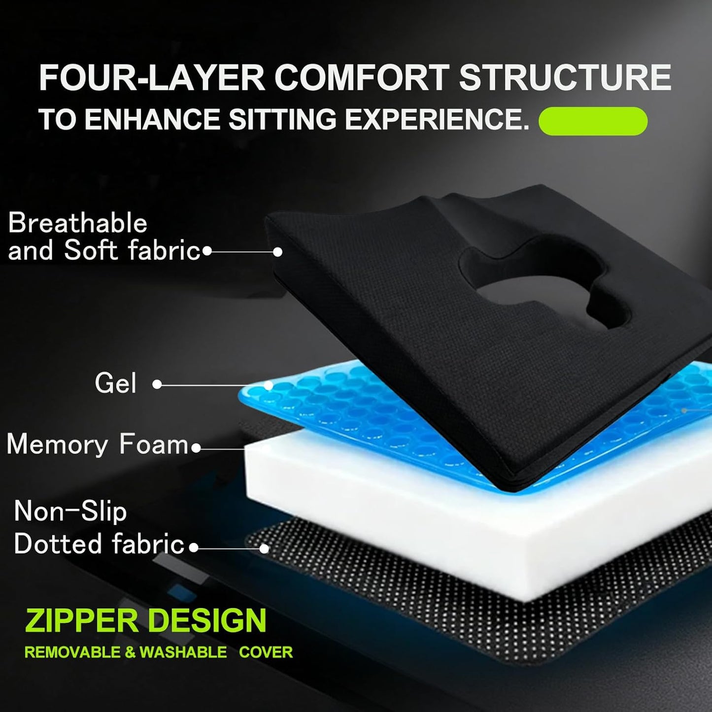 Gel Wheelchair Seat Cushion,Bed Sore Cushions for Butt,Gel Cushion for Pressure Relief,Donut Pillow for Tailbone Pain Relief,Sciatica,Coccyx,hemorrhoid Pillow,Cushion for Office Chair(Blue)