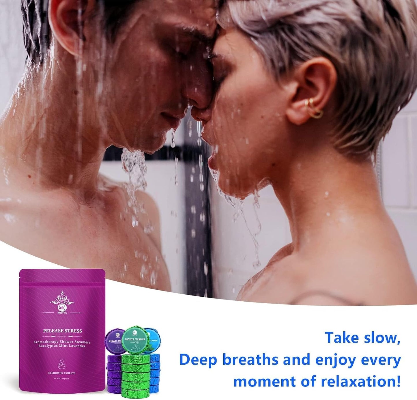 18-Pack Shower Steamers Aromatherapy, Self Care Gifts for Women Men, 6 Scented Organic Shower Bombs with Natural Essential Oils Relaxation Home SPA, Fathers Day Spa Gifts, Appreciation Gifts
